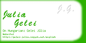 julia gelei business card